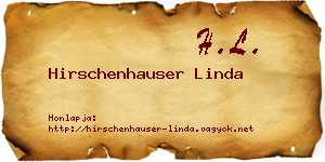 Hirschenhauser Linda névjegykártya